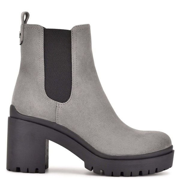 Nine West Quies Chelsea Heeled Grey Ankle Boots | Ireland 39Y96-2A86